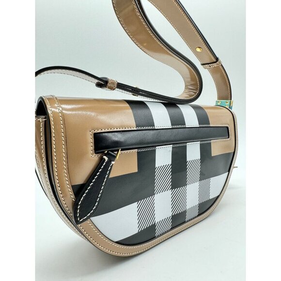 BURBERRY Check patent Olympia shoulder bag - Beige/Camel - Picture 11 of 15